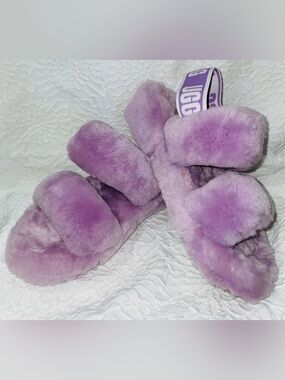 UGG WOMEN'S OH YEAH SLIDE SLIPPER IN LILAC BLOOM